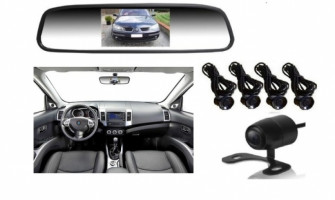 Огледало и камера за паркиране и парктроник за кола АТ 112M 3 в 1