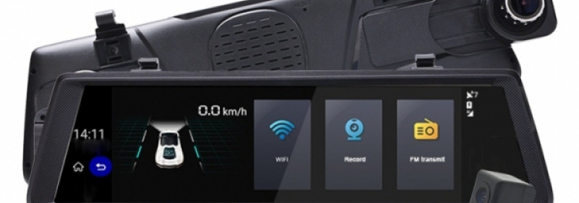 Огледало за кола LEOS V6 10 инча GPS, Таблет, DVR, 3G и камера за заден ход