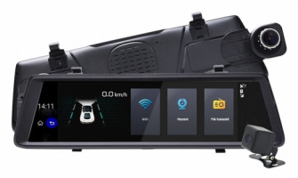 Огледало за кола LEOS V6 10 инча GPS, Таблет, DVR, 3G и камера за заден ход