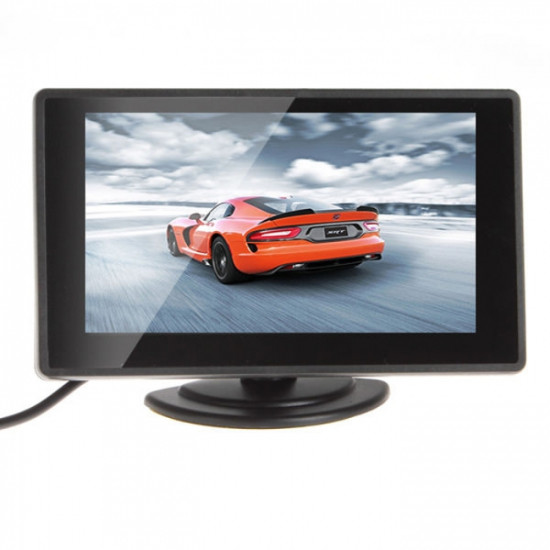 4.3 инча TFT LCD Монитор за камера за задно виждане с 2 видео входа