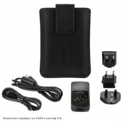 Комплект зарядно за 220V и калъф 5.0" за GPS навигации GARMIN