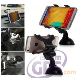 Универсална стойка за стъкло за смартфони и GPS навигации до 6 инча