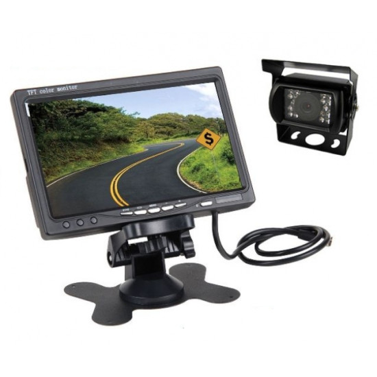 Промоция Камера за камион за паркиране + 7 инчов монитор с 2 видео входа