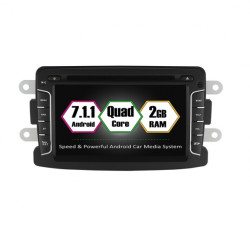 Налична! Навигация двоен дин DACIA с Android 7.1 RE0701, GPS, WiFi, DVD, 7 инча