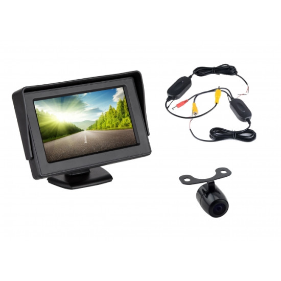 Комплект 4.3 инча монитор + БЕЗЖИЧНА камера за задно виждане AT BW-430-940