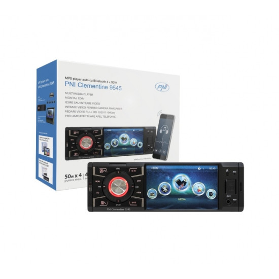MP5 плеър за кола PNI Clementine 9545 1DIN Дисплей 4 инча, 50Wx4, Bluetooth, FM, SD, USB