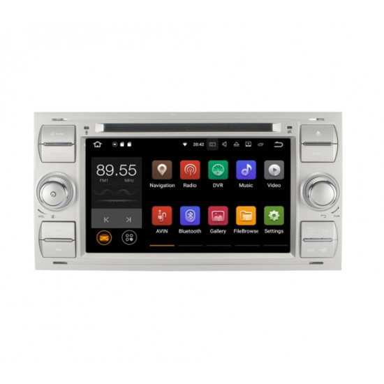 Навигация двоен дин Ford Fusion, Galaxy, Transit, Connect с Android 9.0 FO0704A9, WiFi, DVD, 7 инча