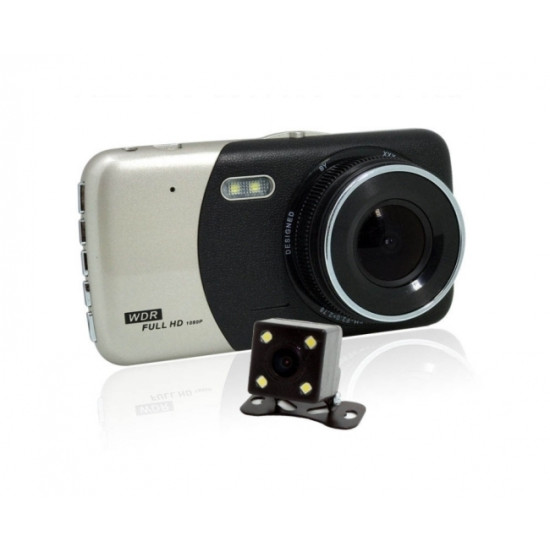 Видеорегистратор - DVR две камери AT BTK43 с 4 инча дисплей 5mpx