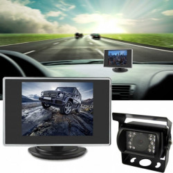 Комплект 3.5 инчов LCD монитор + камера за задно виждане за камиони и автобуси XH5040