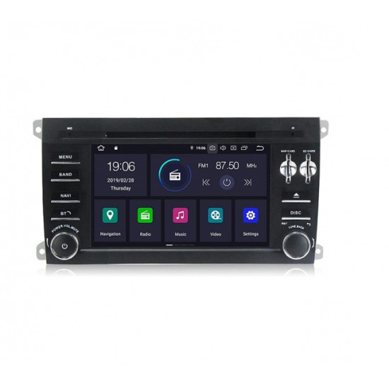 Навигация двоен дин за PORSCHE CAYENNE (02-09) с Android 9 P4000H GPS, WiFi,DVD, 7 инча