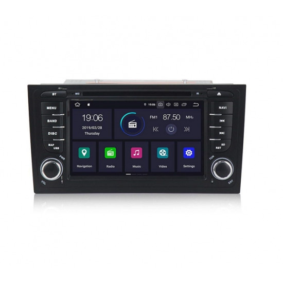Навигация двоен дин за AUDI A6 (99-04) с Android 10 А7871H GPS, WiFi,DVD, 7 инча