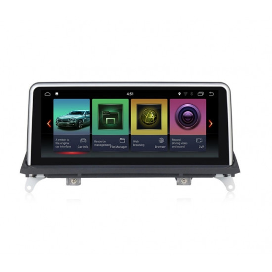 Двоен дин навигация BMW E70 E71 CCC (11-13) с Android 9.0 B1012H GPS, WiFi,10.25 инча