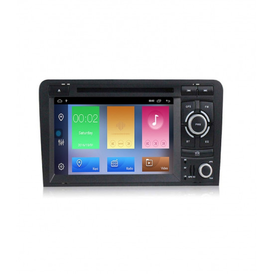 Мултимедийна навигация двоен дин за AUDI A3 А4461H GPS, ANDROID 10, WiFi, DVD, 7 инча