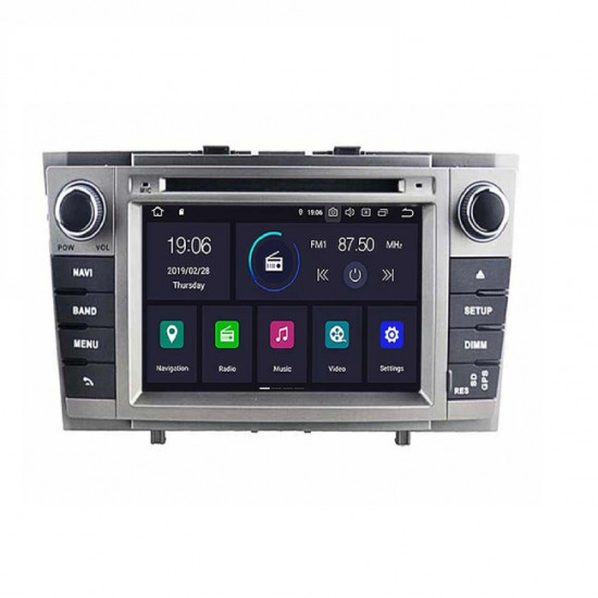 Специализирана мултимедия двоен дин за TOYOTA Avensis T4314H GPS, ANDROID 9, WiFi, DVD, 7 инча