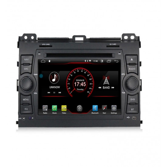 Мултимедиен двоен дин за TOYOTA Land Cruiser 120, Prado T7410H GPS, ANDROID 10, WiFi, DVD, 7 инча