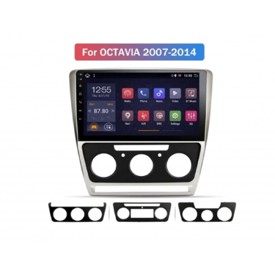 4-ядрена GPS навигация ATZ за Skoda Octavia, Android 10, 2GB RAM, 16GB