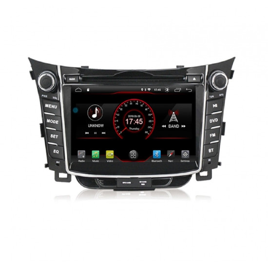 Навигация двоен дин за HYUNDAI I30 (11-15) с Android 10 HY7010H GPS, WiFi, DVD 7 инча