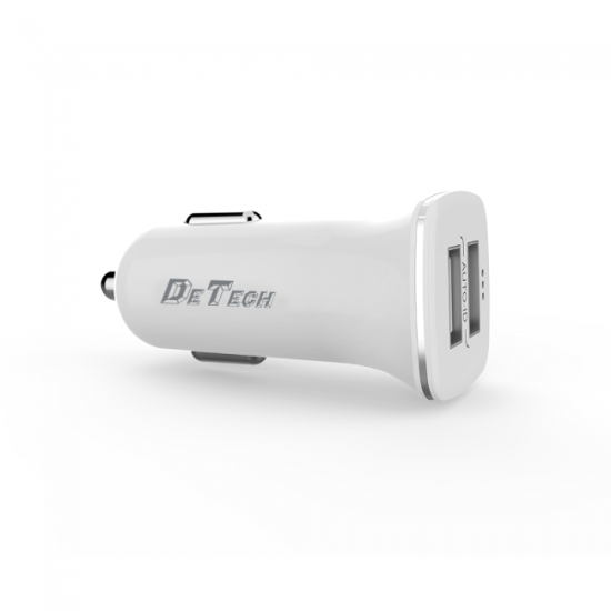 Универсално зарядно за кола DeTech DE-C01, 5V/2.4A, 12V/24V