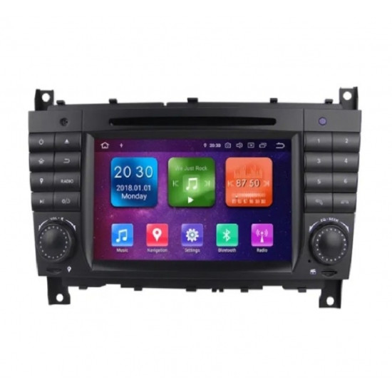 8-ядрена навигация двоен дин ATZ за MERCEDES W203, W209, W467, GPS, 4GB, ANDROID 10