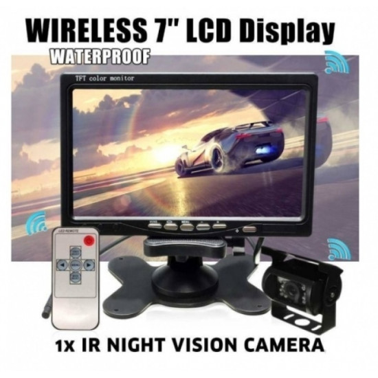 Безжична система за паркиране 7 инча монитор с камера за задно виждане за камион