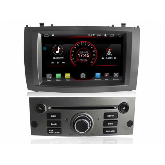8-ядрена мултимедия за PEUGEOT 407 PX5 C (03-10) PE8598H 7 инча с Android 10, Wi-fi, GPS