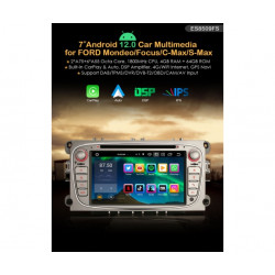 Двоен дин мултимедия за FORD C-MAX,GALAXY, MONDEO ES8509FS 7" Android 12 WI-FI
