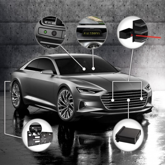 KIYO D Ultimate AP лазерен детектор с рамка за номера и 4 сензора