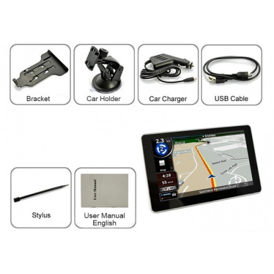 GPS навигация MEDIATEK E5 256MB RAM - 5 инча, КОЛА-КАМИОН